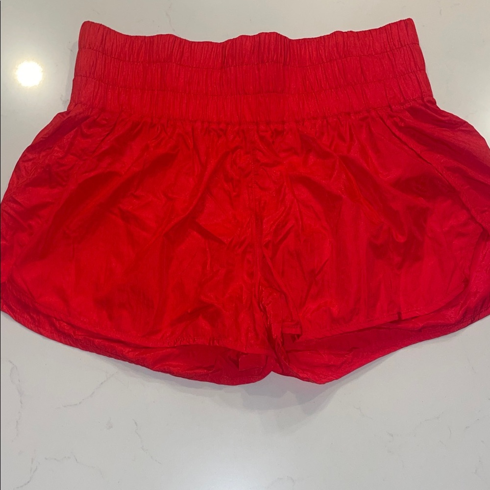 Vibrant Red Women's Athletic Shorts